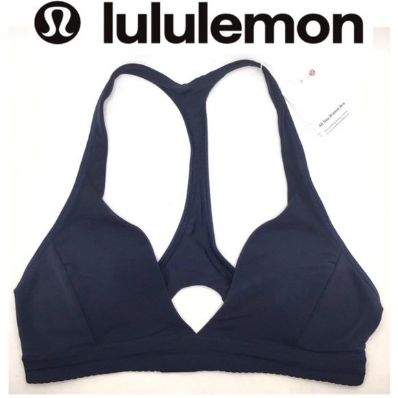 Lululemon All Day Breeze Sports Bra True Navy Blue Size 6 NWT - Picture 1 of 9